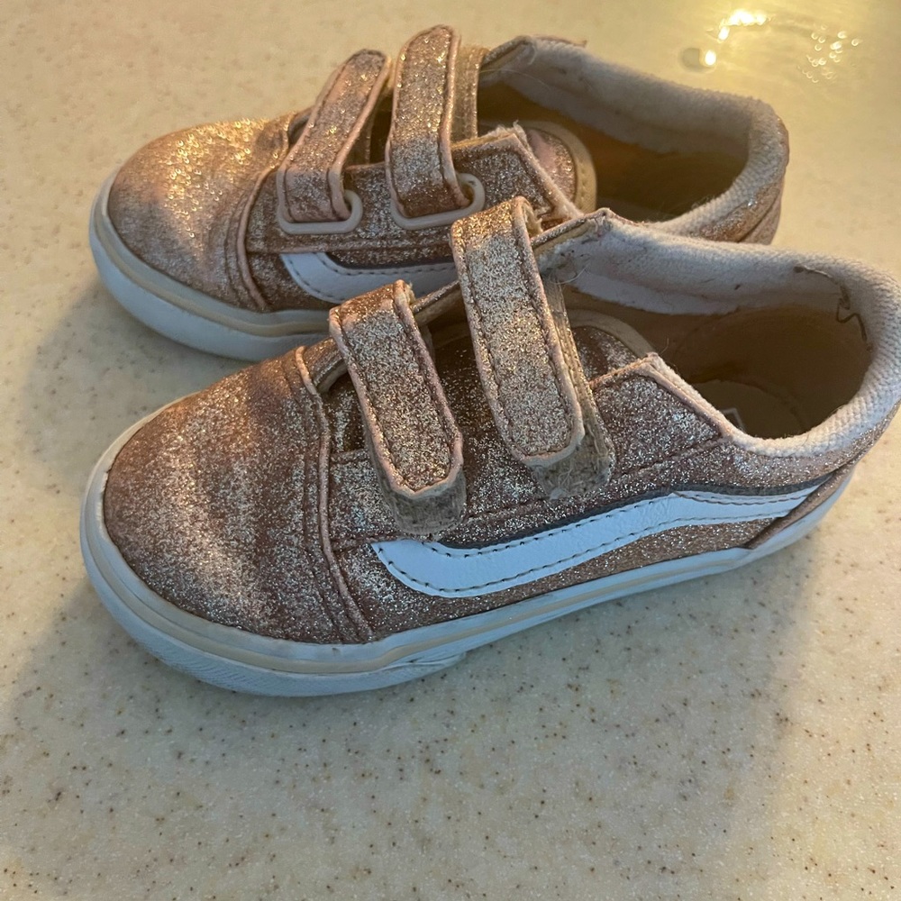 Vans Gold Glitter Toddler Size 8